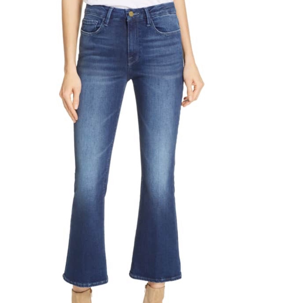 Frame Le Crop Mini Boot Dark Jeans